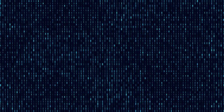 Vector binary data software programming code background random 0 and 1 numbers of program code digital big data technology concept for your design vector illustration