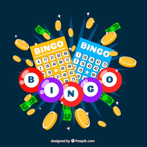 Sfondo di bingo con soldi