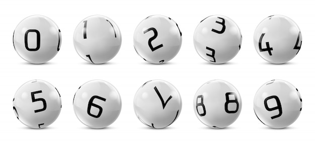 Palle di bingo grigio con numeri