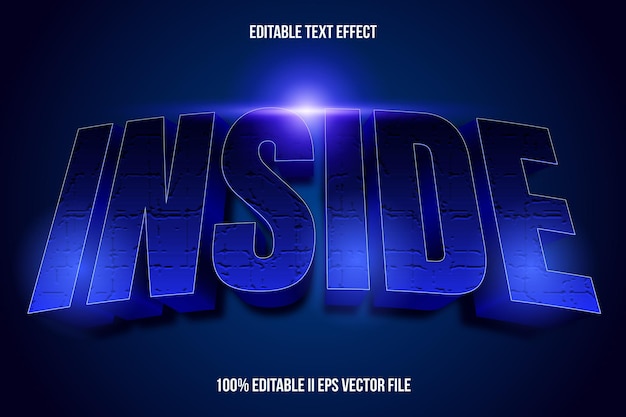 Vector binnenbewerkbare tekst-effect 3d emboss gradient style