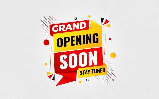 Binnenkort banner sjabloon vector illustratie verkoop banner grote opening banner