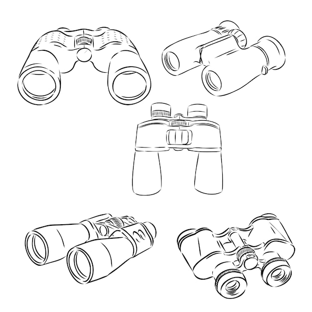 Binocular binocular hand drawing vector illustration binocular sketch drawing symbol