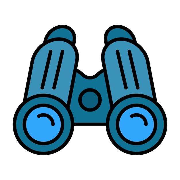 binocular flat illustration