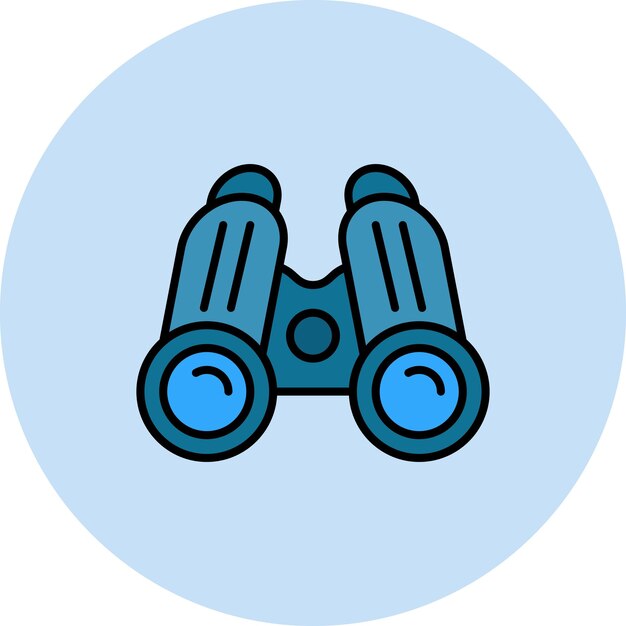 binocular flat illustration
