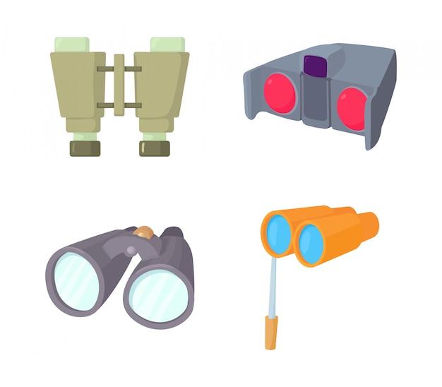 Vector binocular icon set