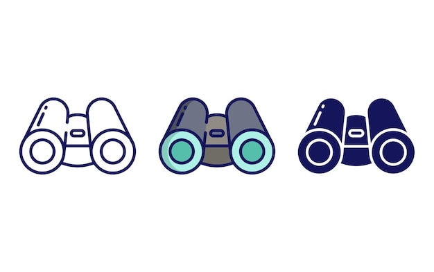 Vector binocular vector icon