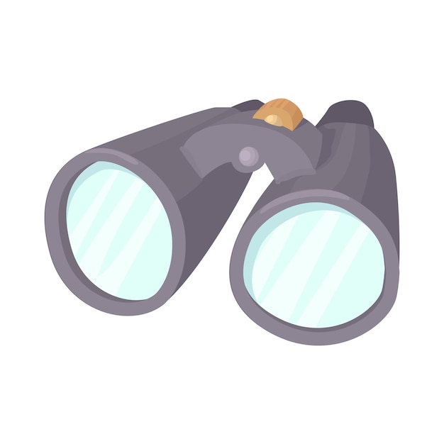 Binoculars icon in cartoon style isolated on white background Optical device symbol