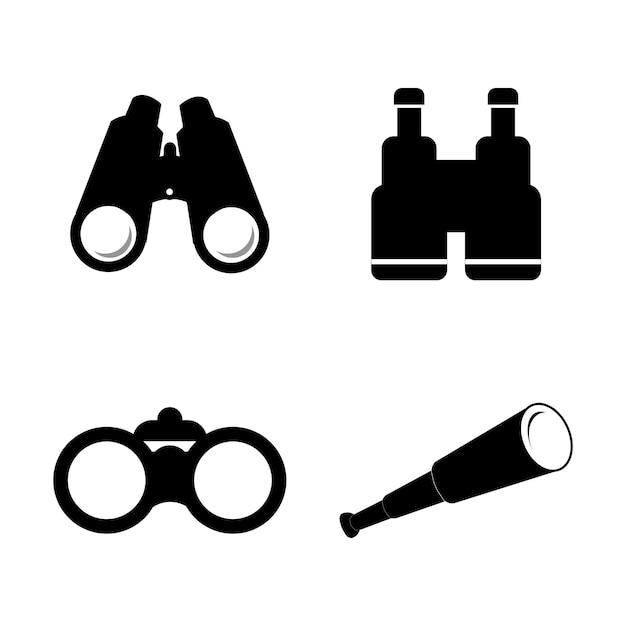 binoculars icon logo vector design template