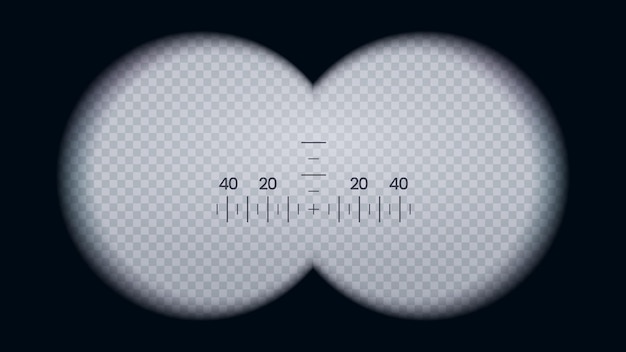 Il binocolo visualizza il telaio vettoriale a forma di occhiali