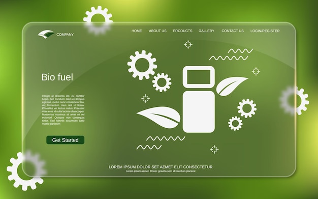 Bio brandstof technologie vector concept illustratie