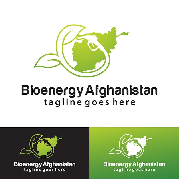 Bio energie Afghanistan logo ontwerpsjabloon