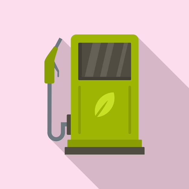 Bio fuel station icon Flat illustration of bio fuel station vector icon for web design