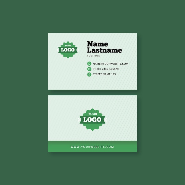 Vector bio and healthy food horizontal business card