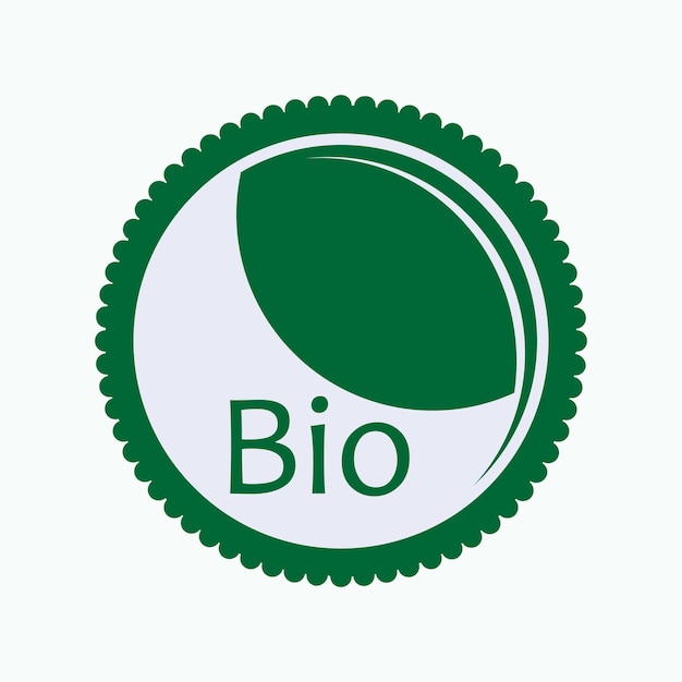 Vector bio icon natural green leaf symbol vector