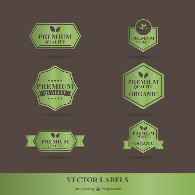 Bio-kwaliteit vector labels