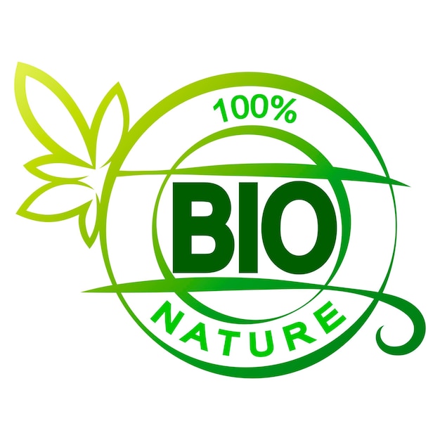 Vettore segno verde ecologico bio natura