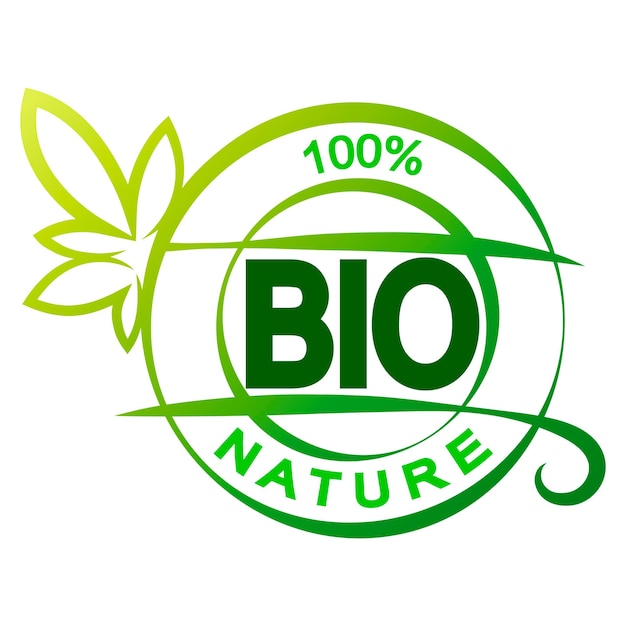 Bio natuur ecologisch groen teken