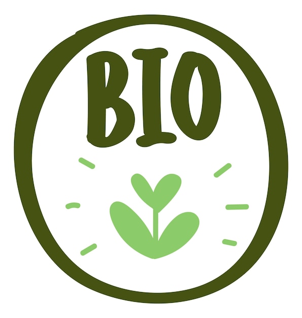 Vettore etichetta del prodotto biologico logo del marchio verde ecologico