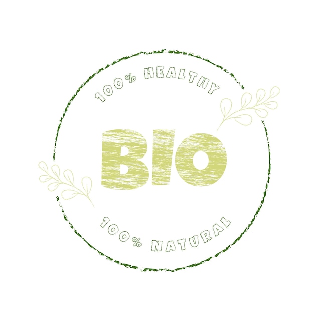 Vector bio-stickerstempel