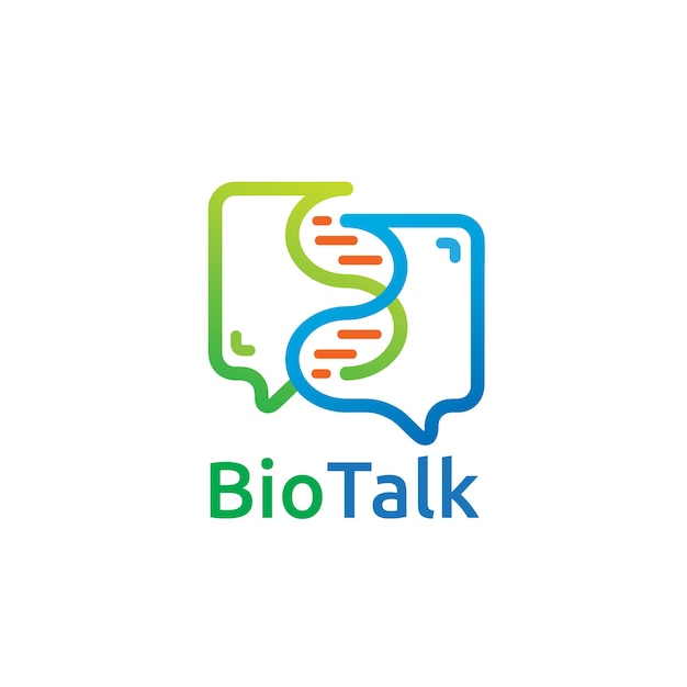 Vector bio talk logo template