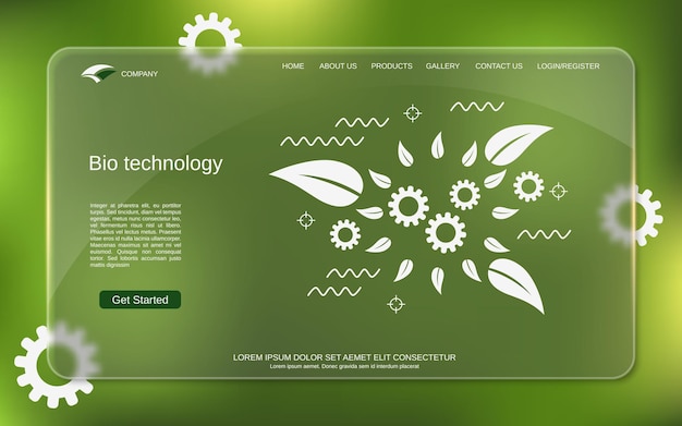 Bio technologie vector concept illustratie