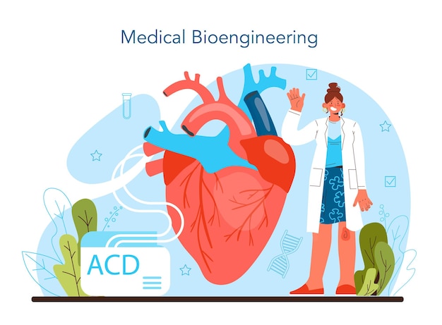 Bioengineering concept biotechnology gene therapy and research