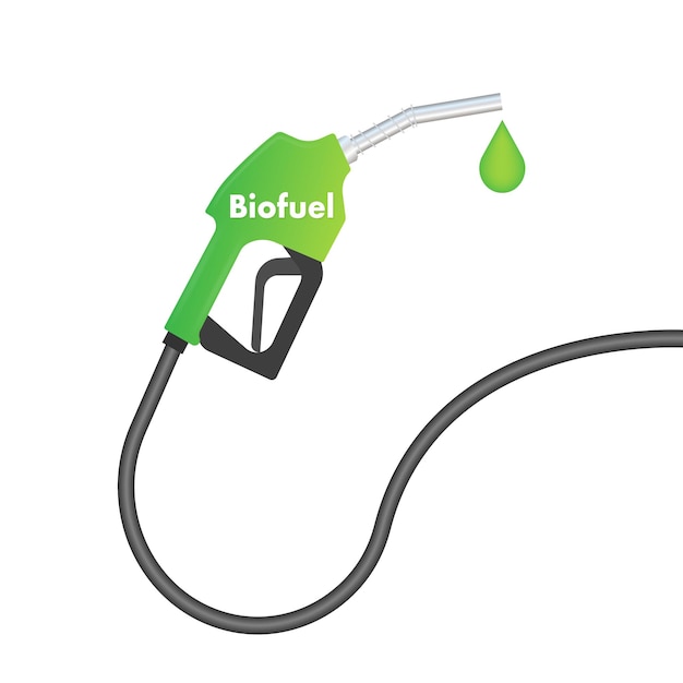 Illustrazione delle azione di vettore della benzina di eco della stazione di servizio del biocarburante