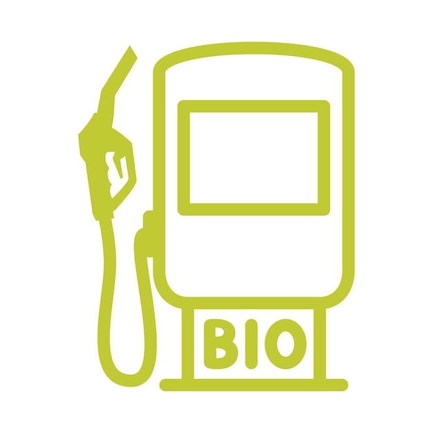 Vettore stazione di rifornimento di biocarburanti apparecchiature a gas diesel o benzina pistola di rifornimento per distributori di carburante ecologici ambiente industriale ecologico ed energia alternativa