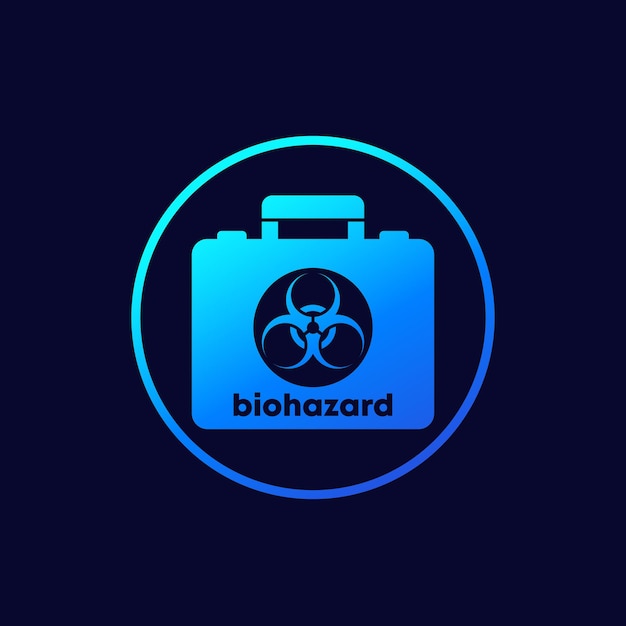 Vector biohazard box icon for web