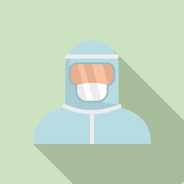 Biohazard costume icon Flat illustration of biohazard costume vector icon for web design