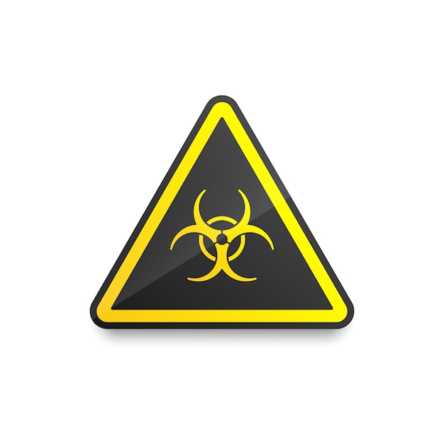 Biohazard sign in a triangular form