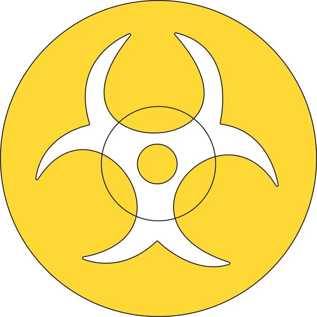 Vector biohazard sign vector illustration warning sign of virus biohazard icon