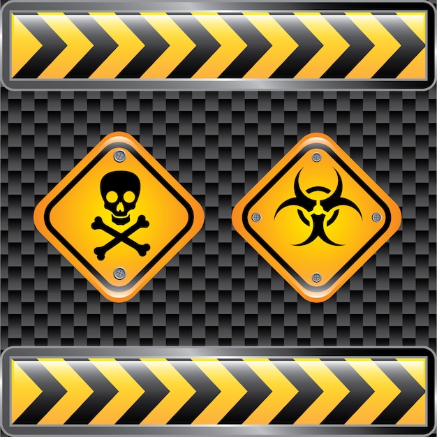 Vector biohazard signs