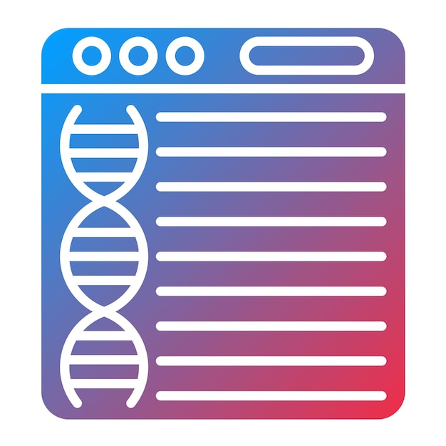 Vector bioinformatica icoon vector afbeelding kan worden gebruikt voor bioengineering