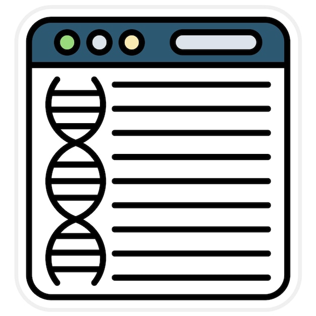 Vector bioinformatica icoon vector afbeelding kan worden gebruikt voor bioengineering