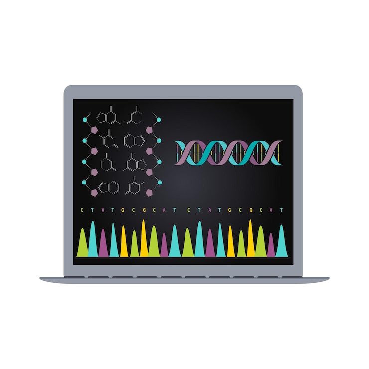 Vector bioinformatics isolated concept vector illustration graphic