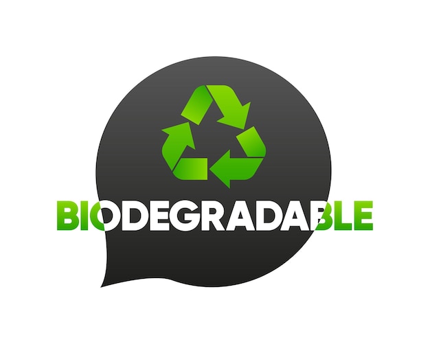 Biologisch afbreekbare recyclebare banner 100 procent biologisch recyclebare en afbreekbare verpakking Ecologie