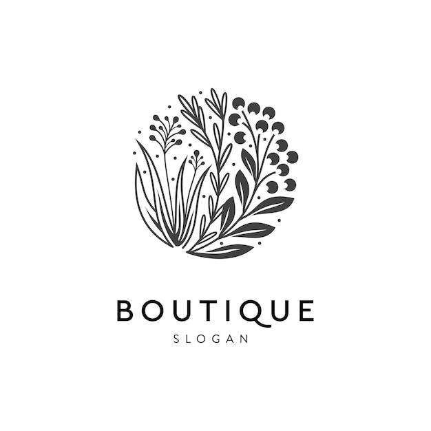 biologisch botanisch logo voor huidverzorging of andere zaken