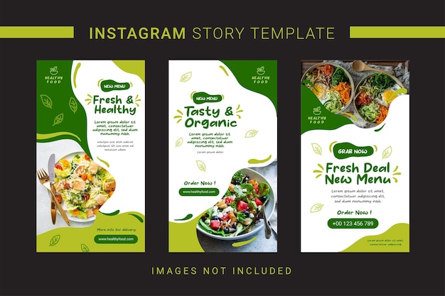 biologisch voedsel instagram verhaal verkoop promo