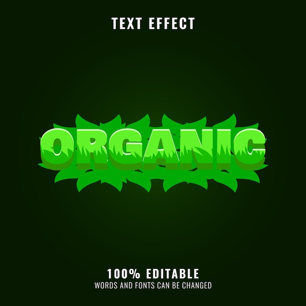 Biologische natuur boerderij fantasie spel logo titel teksteffect