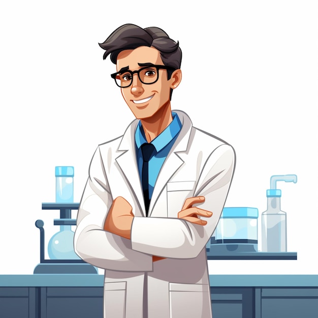 Biologist isolated on transparent background