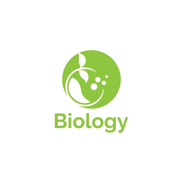 biology logo design vector templet