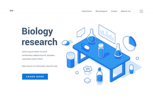 Biology research landing page