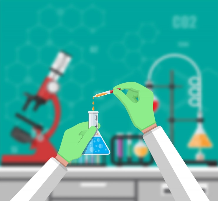Vector biology science education equipment