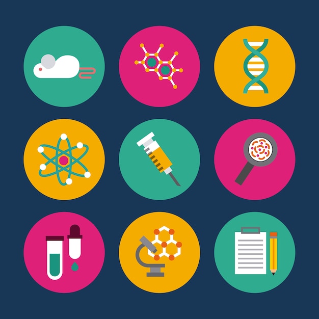 biology and science education line icon