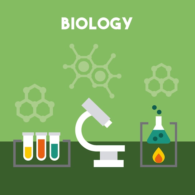 Icona della linea di educazione biologia e scienza