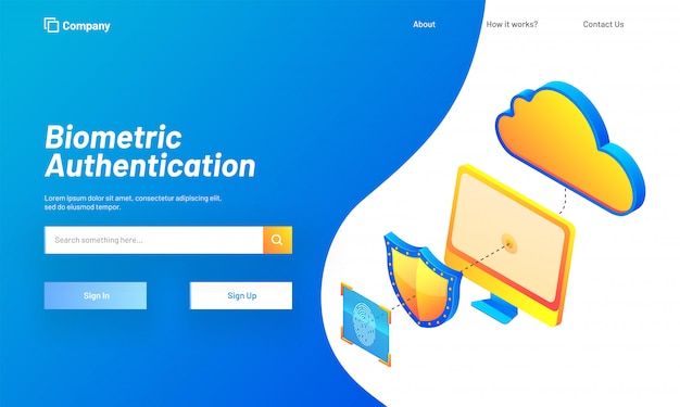 Biometric authentication concept.