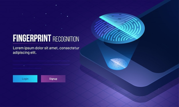 Vector biometric authentication concept.