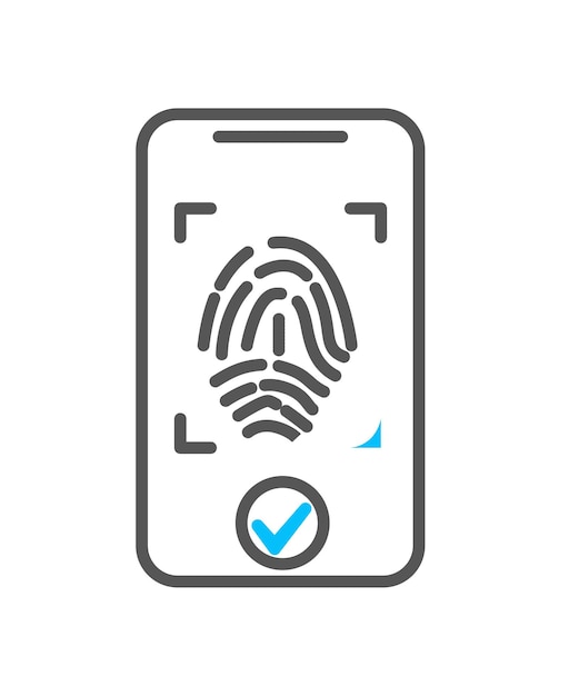 Biometric authorization colorful icon