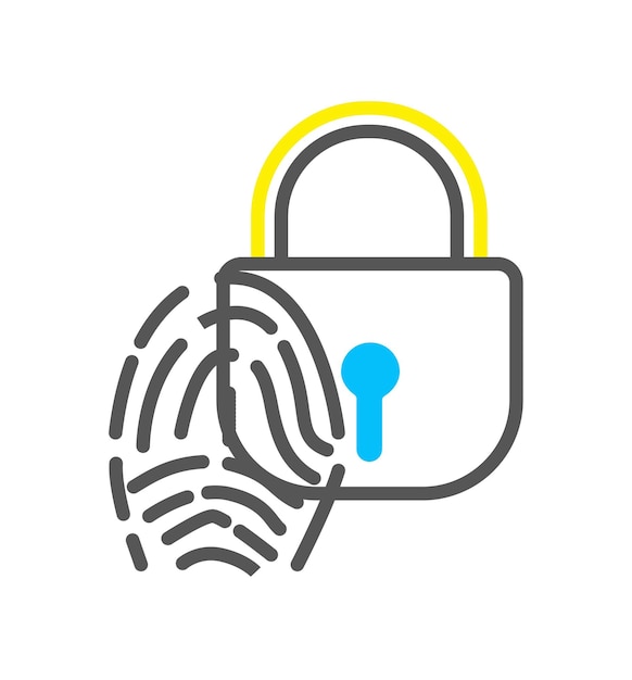 Biometric authorization colorful icon